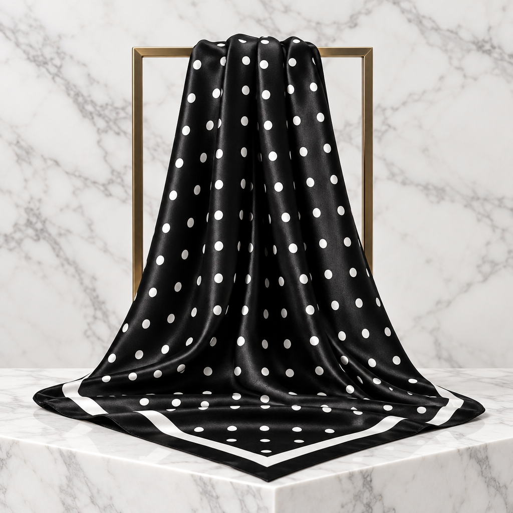 Polka Parade Satin Scarf