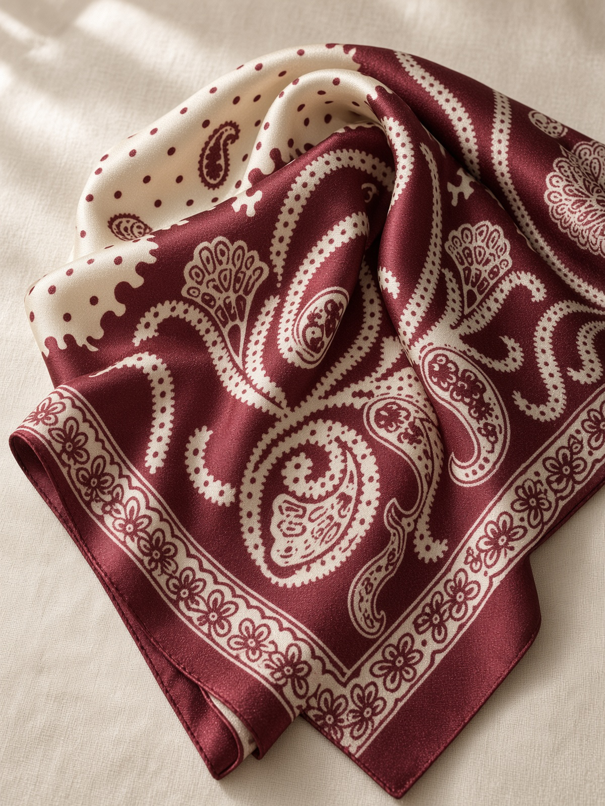 Bordeaux Paisley Scarf