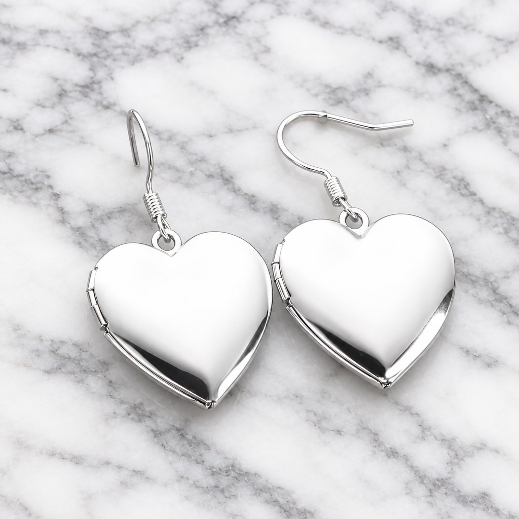 Sweet Locket Heart Earrings