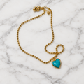 Something Blue Enamel Heart Necklace