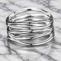 Ripple Stack Silver Ring