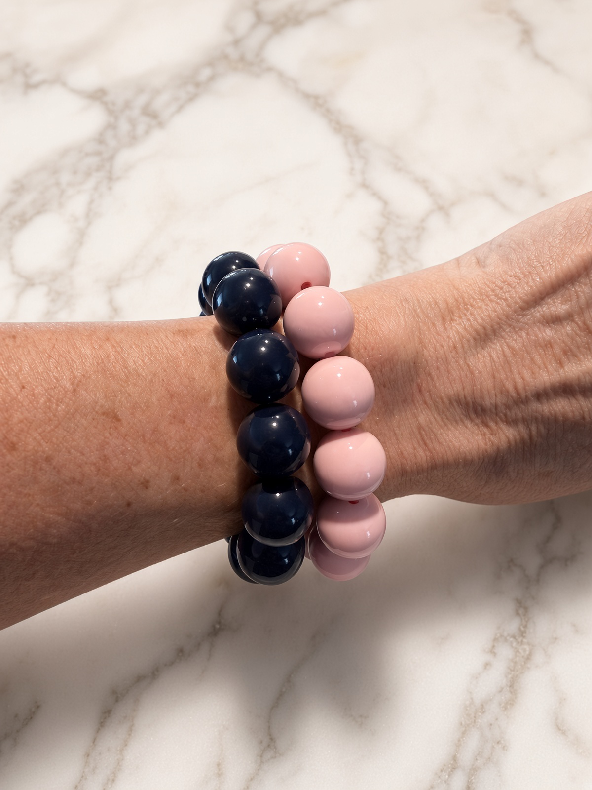 The Color Block Stack — 5-Piece Chunky Bead Set