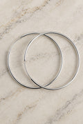 Silver Halo Large Hoop Earrings