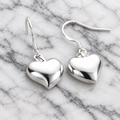 Plump Heart Drop Earrings