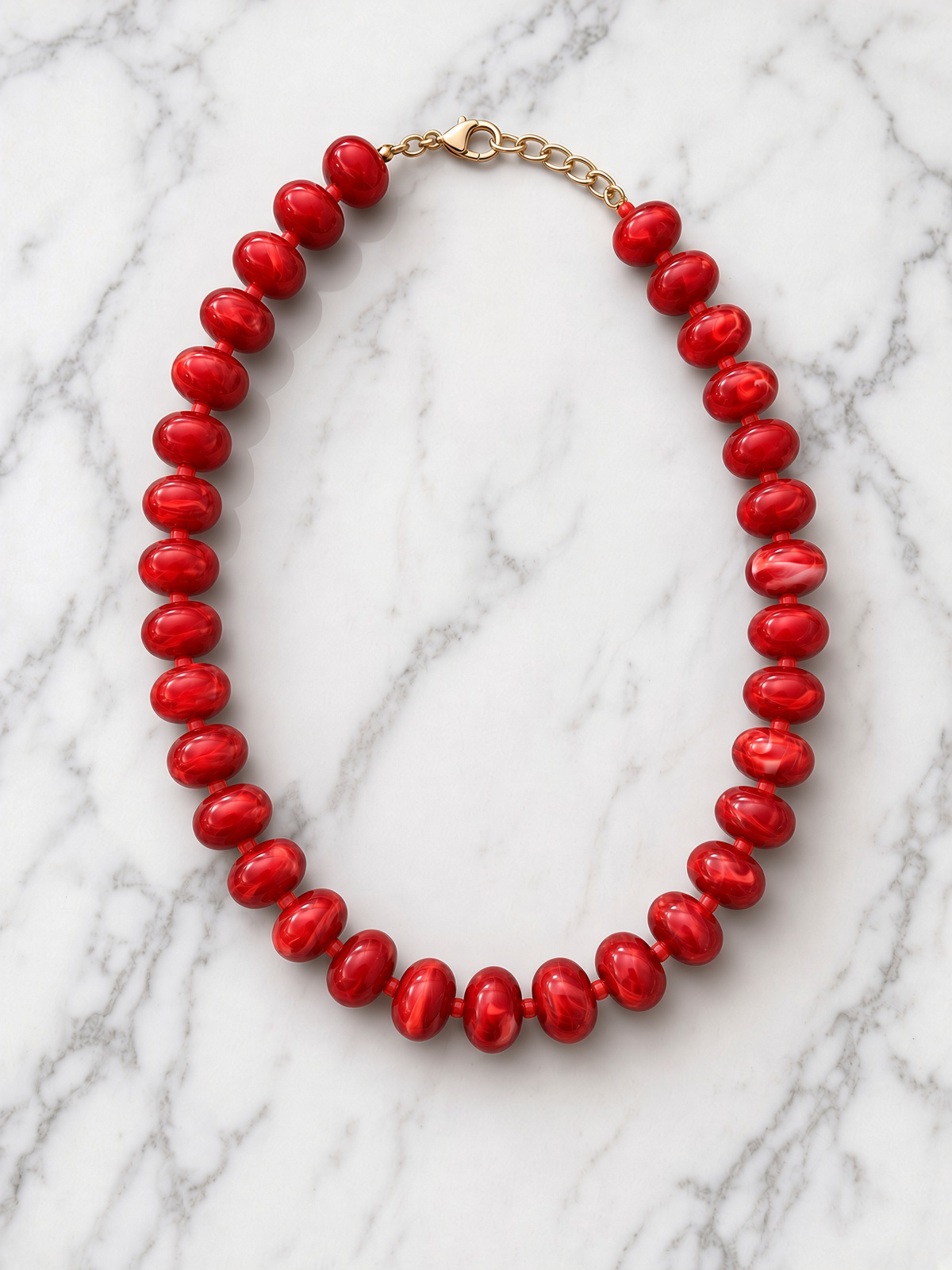 Candy Apple Game Day Necklace