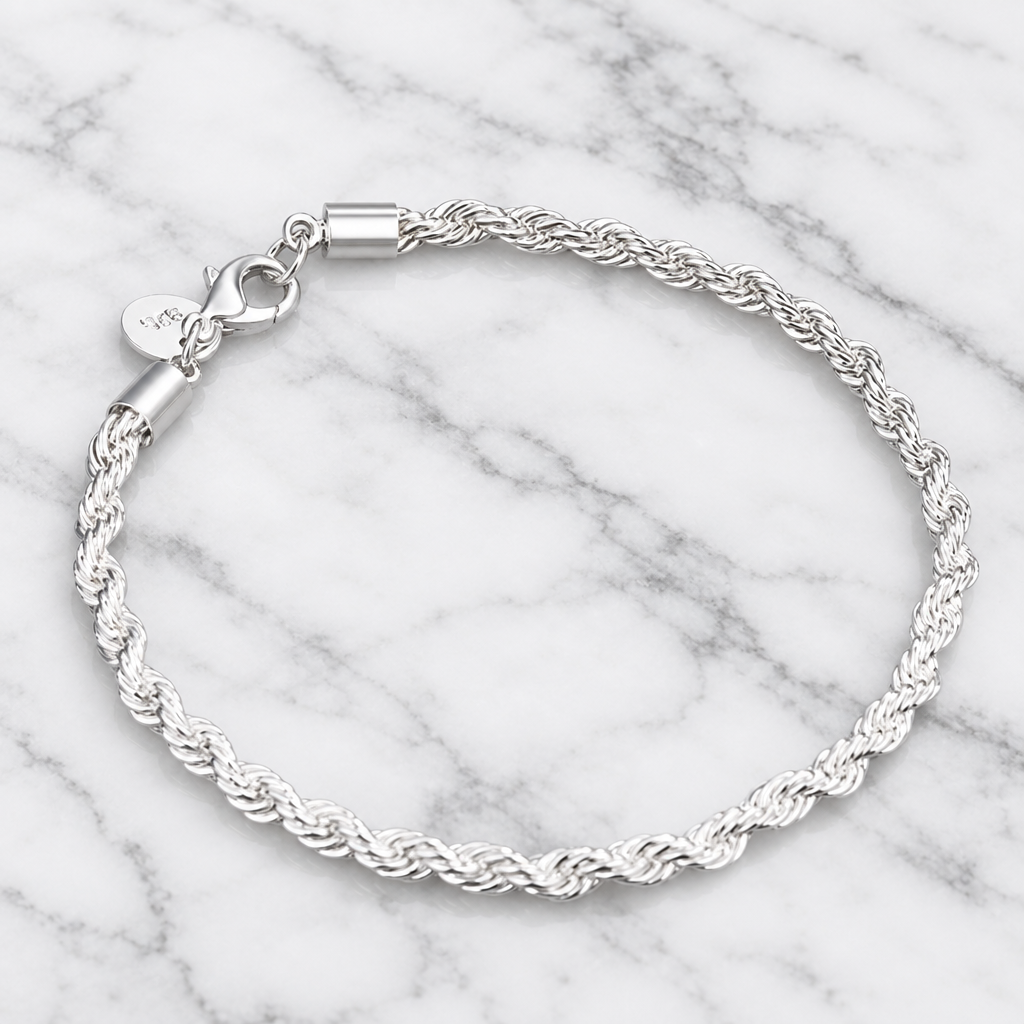 Silver Rope Bracelet