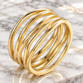 Ripple Stack Gold Ring