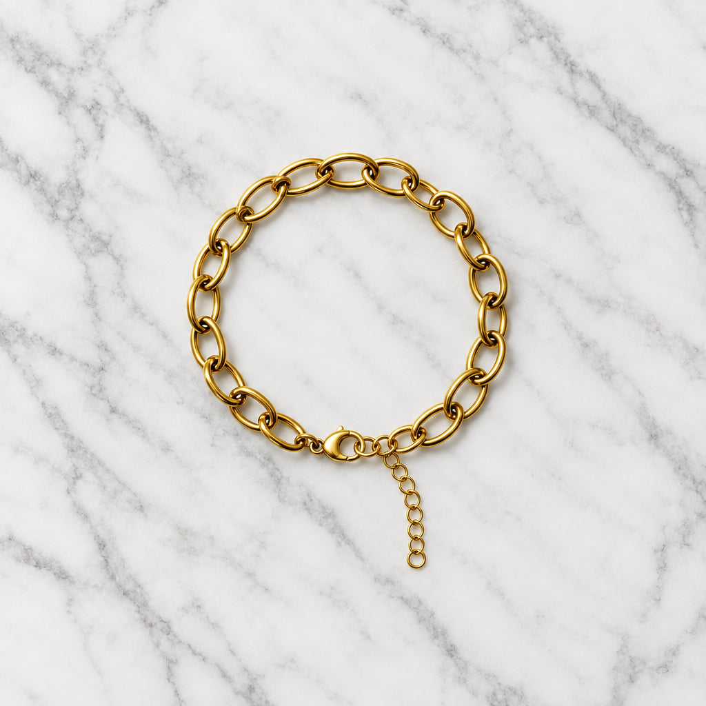 Easy Link Chunky Chain Bracelet-Gold or Silver