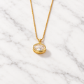 Clear Dewdrop Pendant Necklace